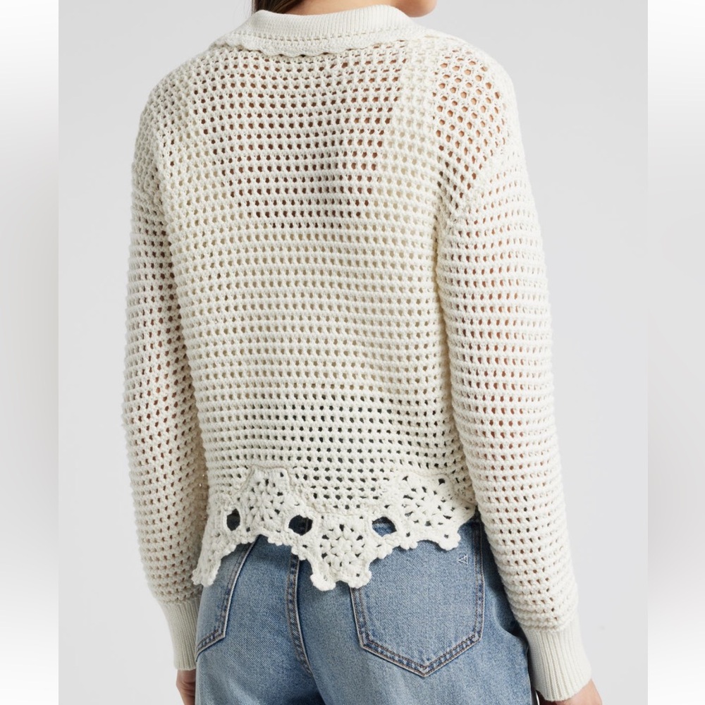 NEW Rails Louise Cotton Sweater in Ivory Coast - Picture 3 of 11